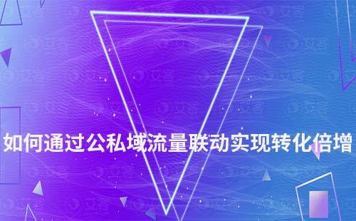 企業(yè)如何通過公私域流量聯(lián)動實現(xiàn)轉(zhuǎn)化倍增