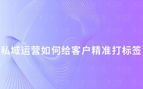 私域運營攻略:如何給客戶精準打標簽